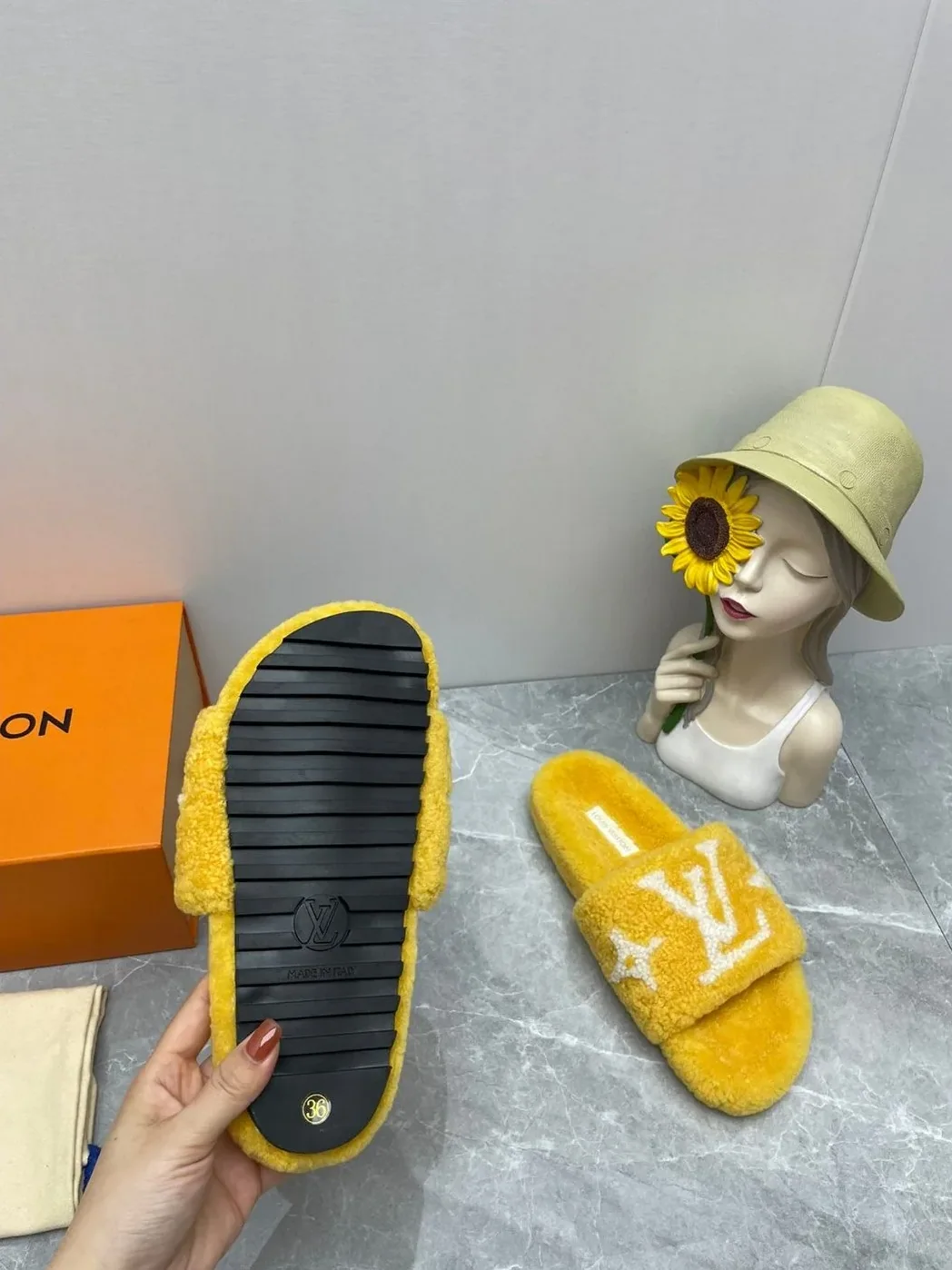 Louis Vuitton Paseo Flat Comfort Mule Yellow Louis Vuitton Paseo Flat Comfort Mule Yellow