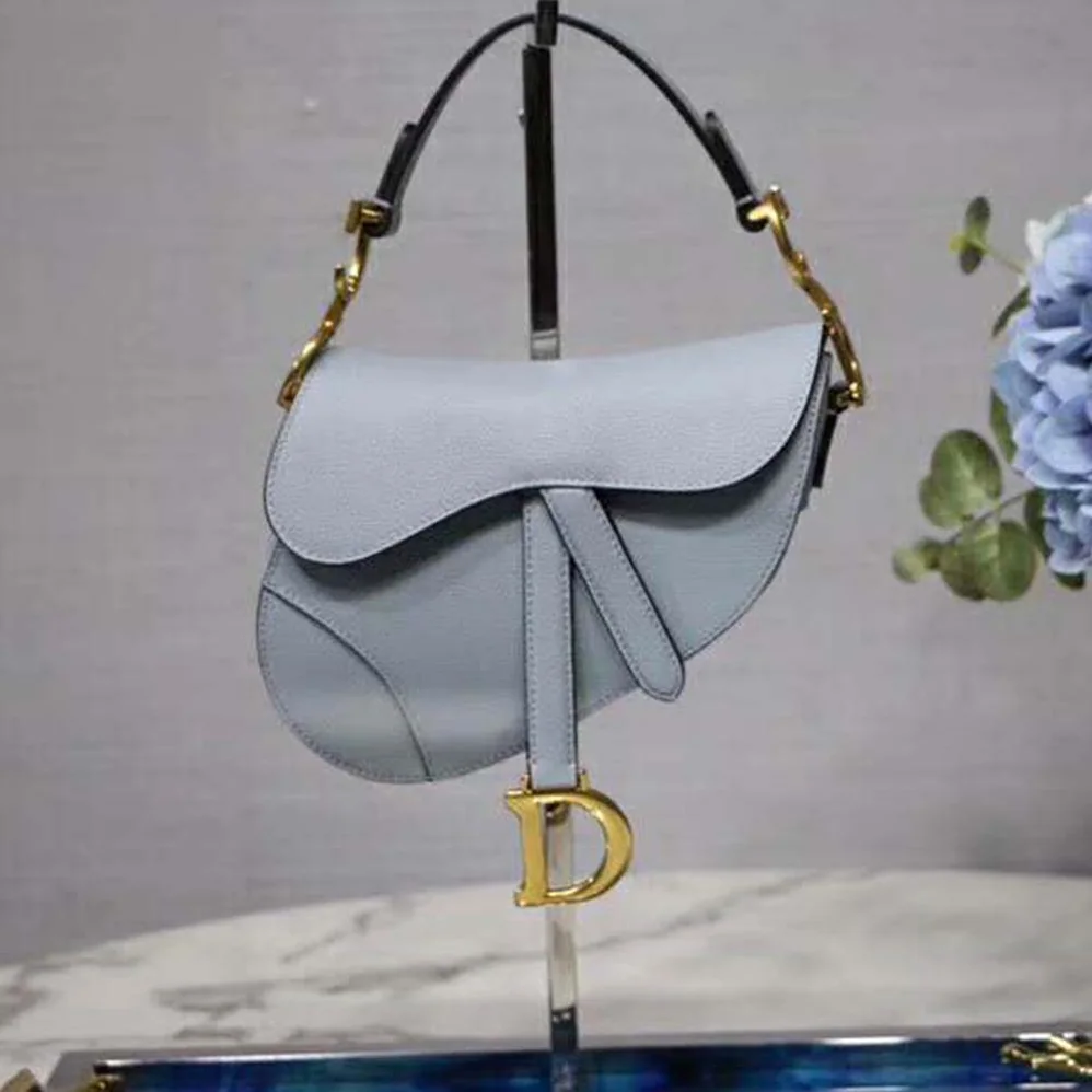 Dior Mini Saddle Bag in Calfskin for Women in Blue Dior Mini Saddle Bag in Calfskin for Women in Blue