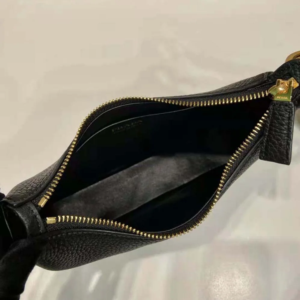 Prada Leather Shoulder Bag for Women in Black