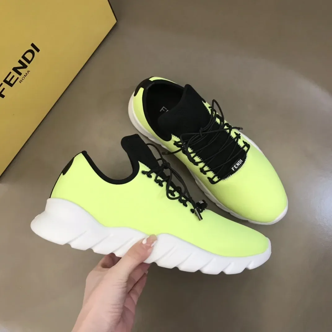 Fendi FD Faster Trainers Light Green Fendi FD Faster Trainers Light Green