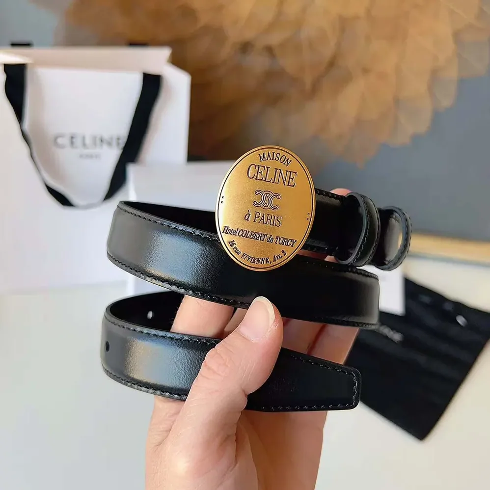 Celine Maison Celine Belt 13Mm in Taurillon Leather for Women Celine Maison Celine Belt 13Mm in Taurillon Leather for Women