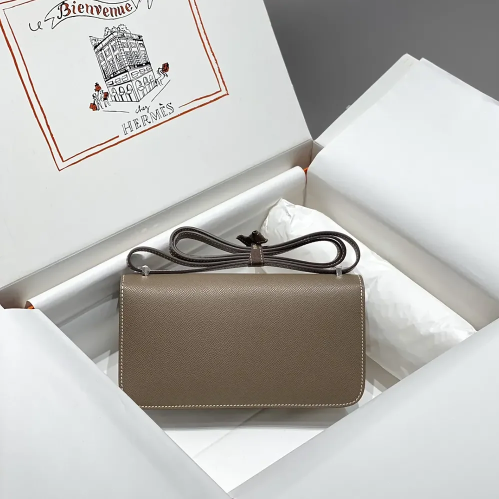 Hermes Constance Elan Epsom Silver for Women in Gray