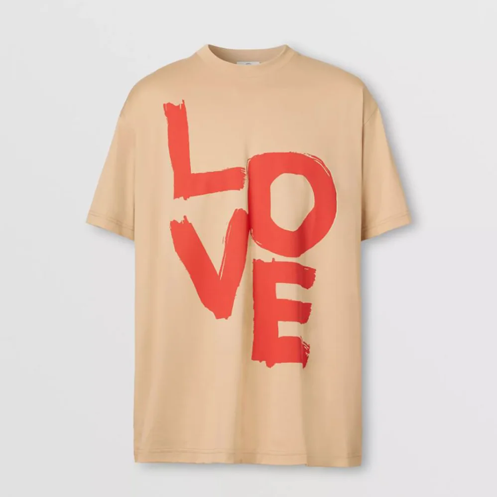 Burberry Love Print Cotton Oversized T for Women in shirt