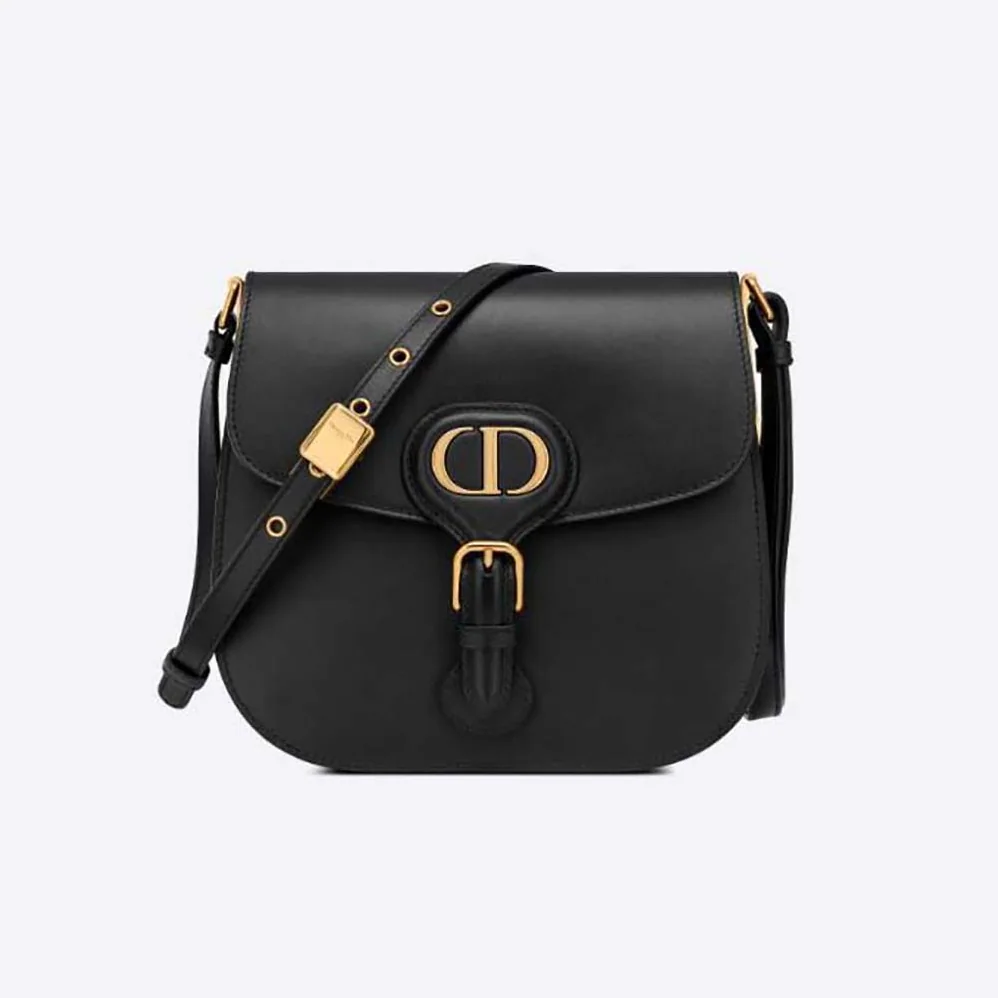 Dior Bobby Frame Bag Black Box Calfskin for Women