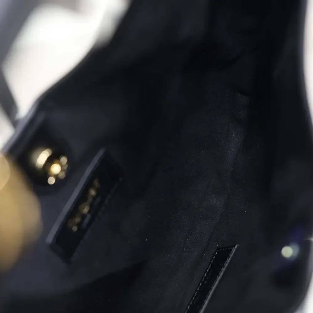 Saint Laurent YSL Mombasa Small In Leather for Women in Black