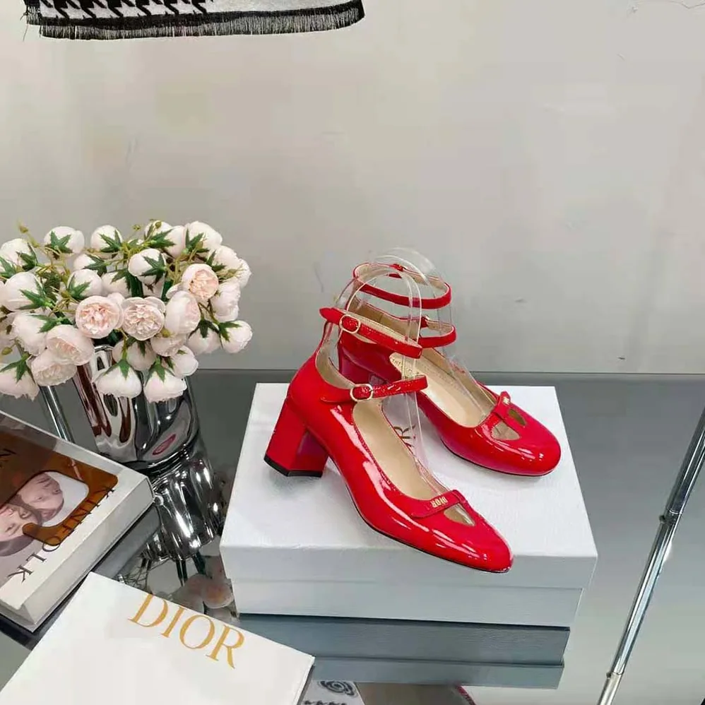 Dior Aime Dior Pump Red Patent Calfskin for Women Dior Aime Dior Pump Red Patent Calfskin for Women