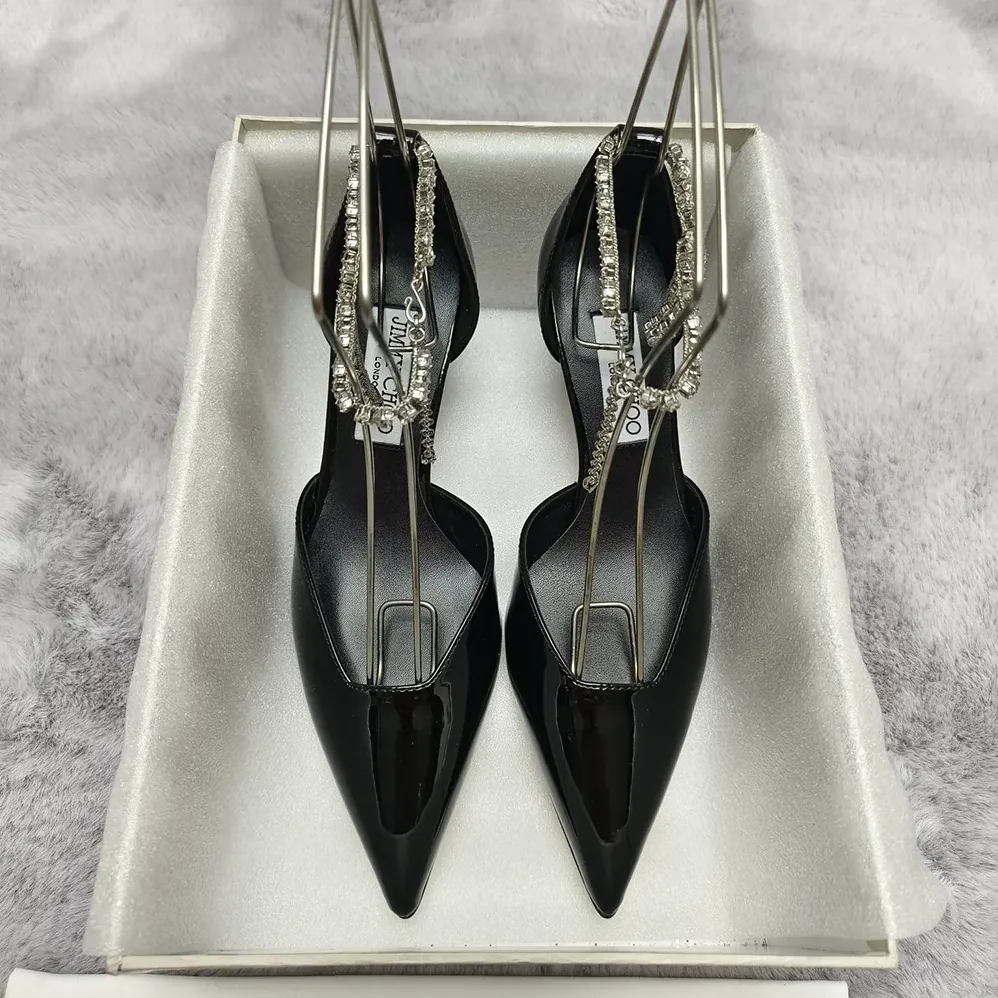 Jimmy Choo Stevie 50 Black Patent Leather Pumps for Women Jimmy Choo Stevie 50 Black Patent Leather Pumps for Women