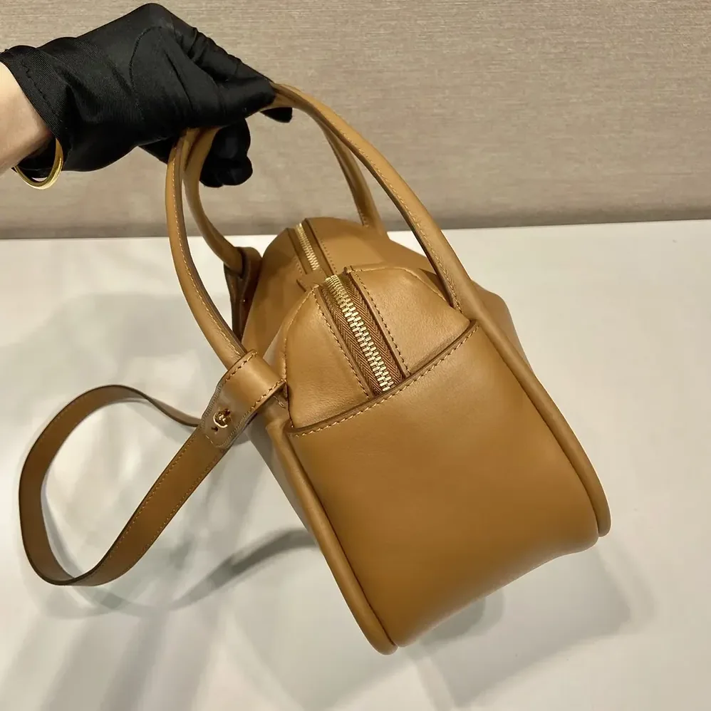 Prada Leather Handbag for Women in Brown