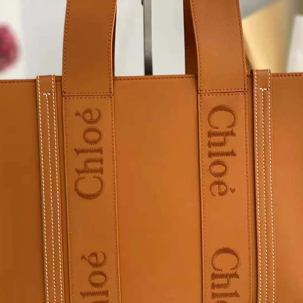 Chloe Medium Woody Tote Bag for Women in Brown Chloe Medium Woody Tote Bag for Women in Brown