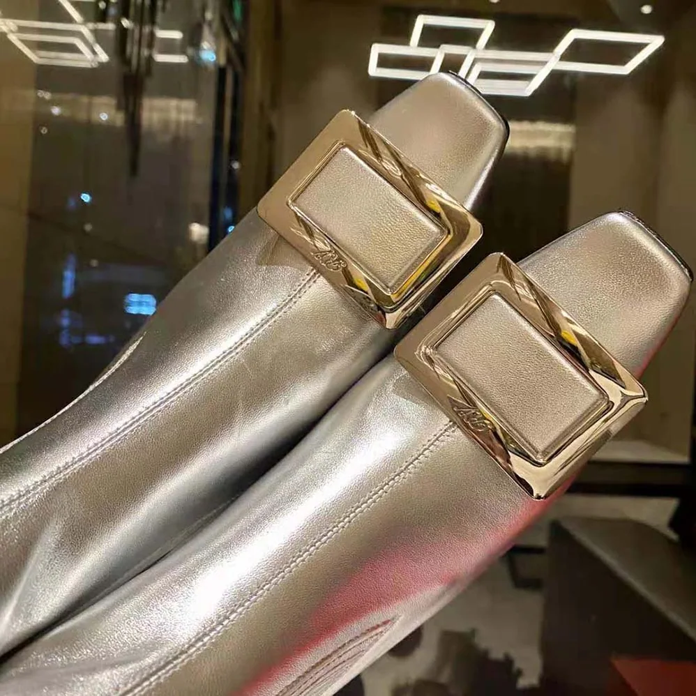 Roger Vivier Belle Vivier Metal Buckle Chelsea Booties in Soft Leather for Women