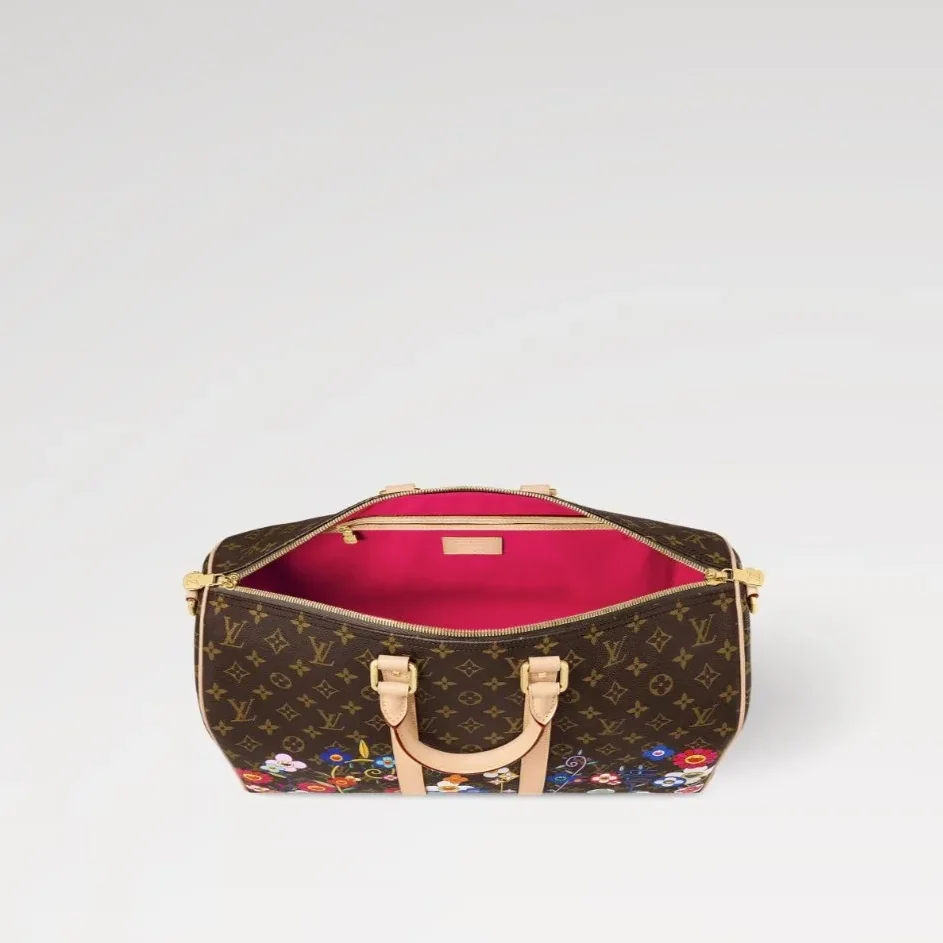 Louis Vuitton LV x TM Keepall Bandouliere 45 Travel Bag / Brown Monogram Canvas Gold Hardware