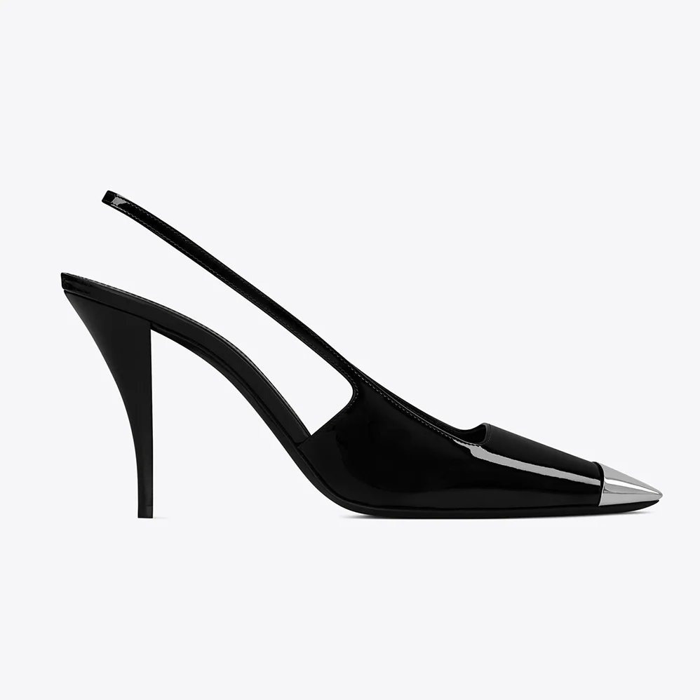 Saint Laurent YSL Blade Slingback Pumps in Patent Leather for Women Saint Laurent YSL Blade Slingback Pumps in Patent Leather for Women