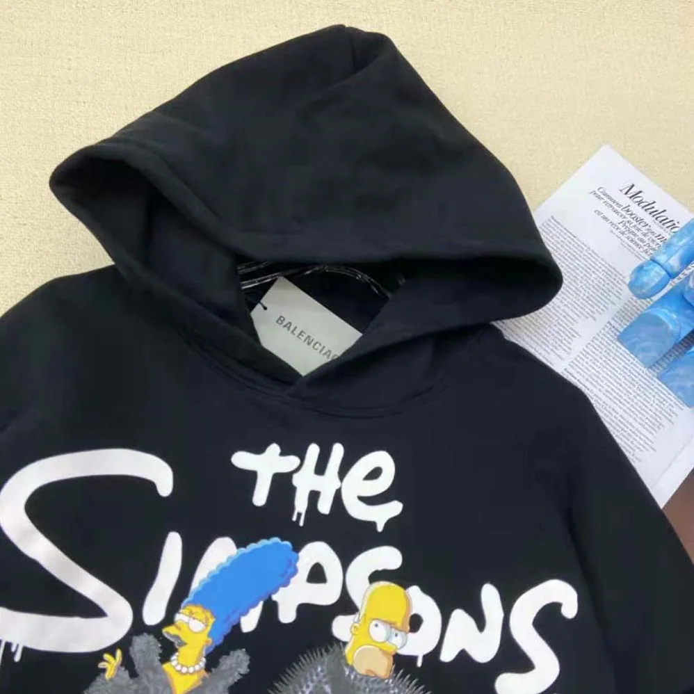 Balenciaga Simpsons Tm and 20th Television Hoodie Wide Fit in Black for Men