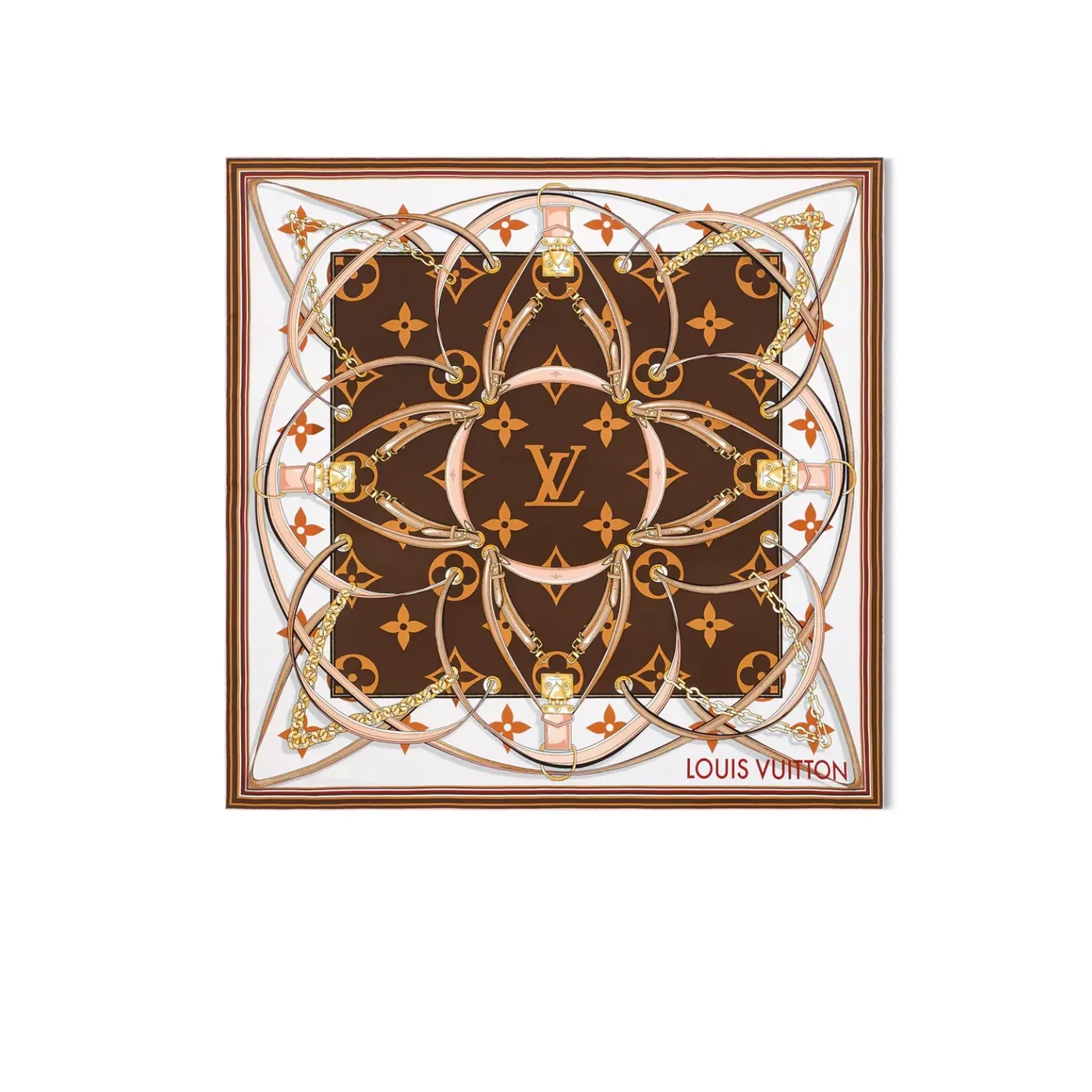 Louis Vuitton Ultimate Monogram Square 90 Scarf Brown /