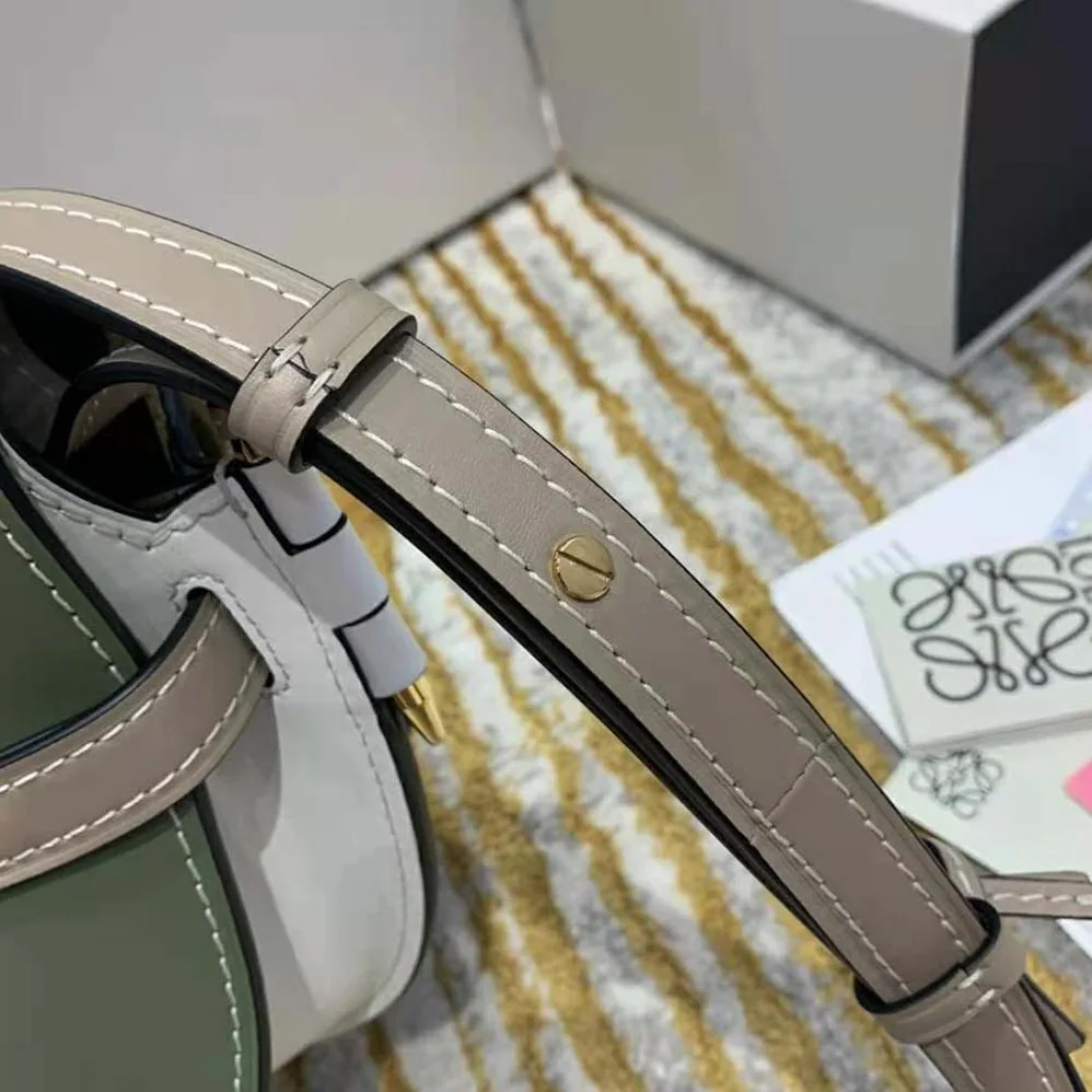 Loewe Small Gate Bag in Soft Calfskin for Women in Green