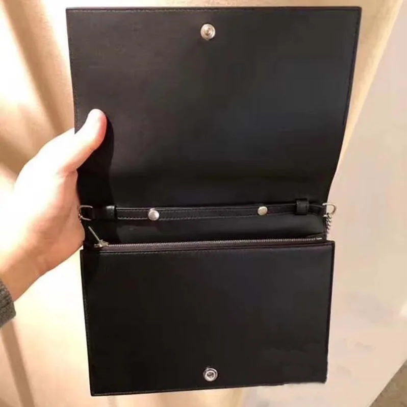 Celine Frame Evening Clutch on Chain in Lizard for Women in Black