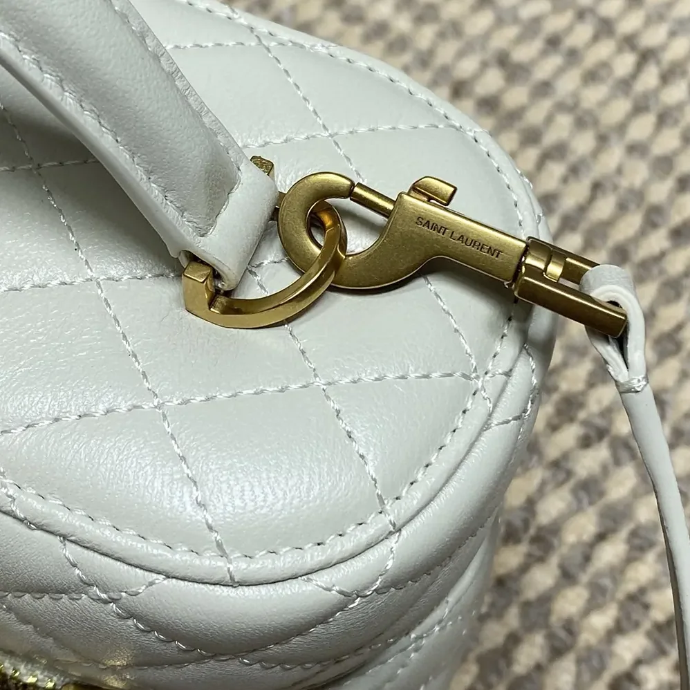 Saint Laurent YSL Gaby Large Vanity Bag In Lambskin for Women in White