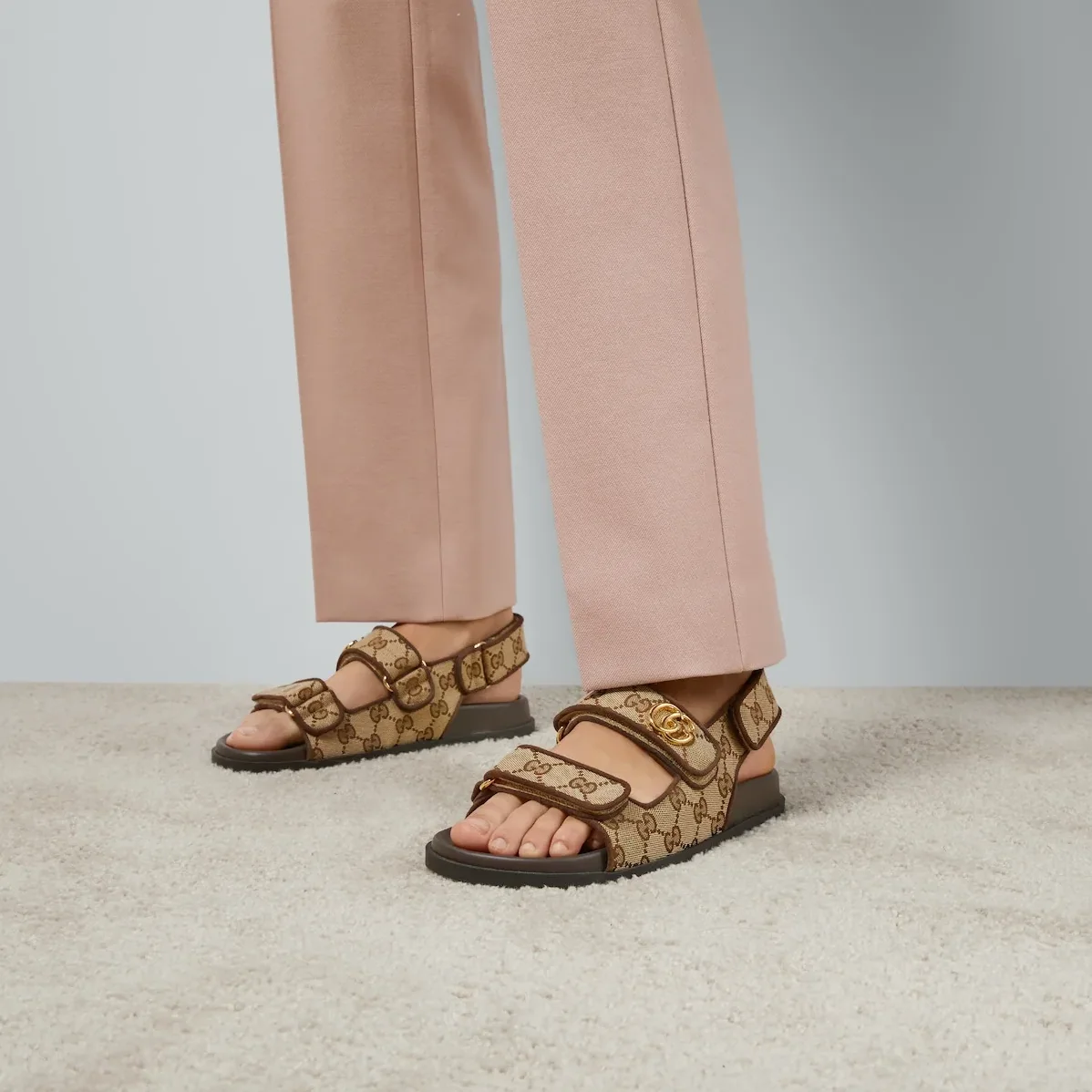 Gucci Double G Sandal Beige