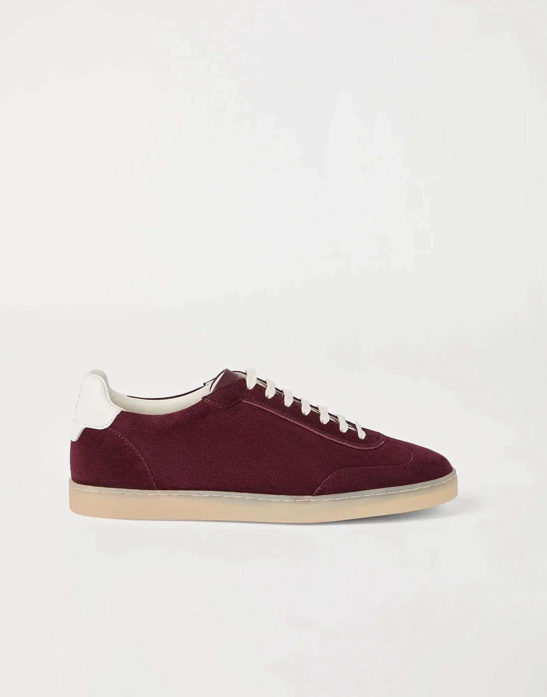 Brunello Cucinelli Washed Suede Amaranth Sneakers - 252MZUSGGJ336