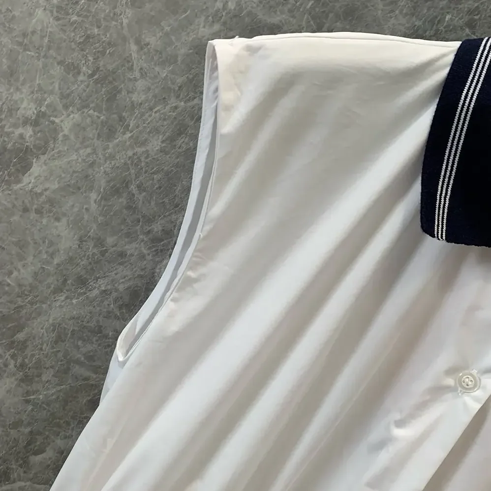 Miu Miu Poplin Midi for Women in dress with Embroidered Logo Miu Miu Poplin Midi for Women in dress with Embroidered Logo