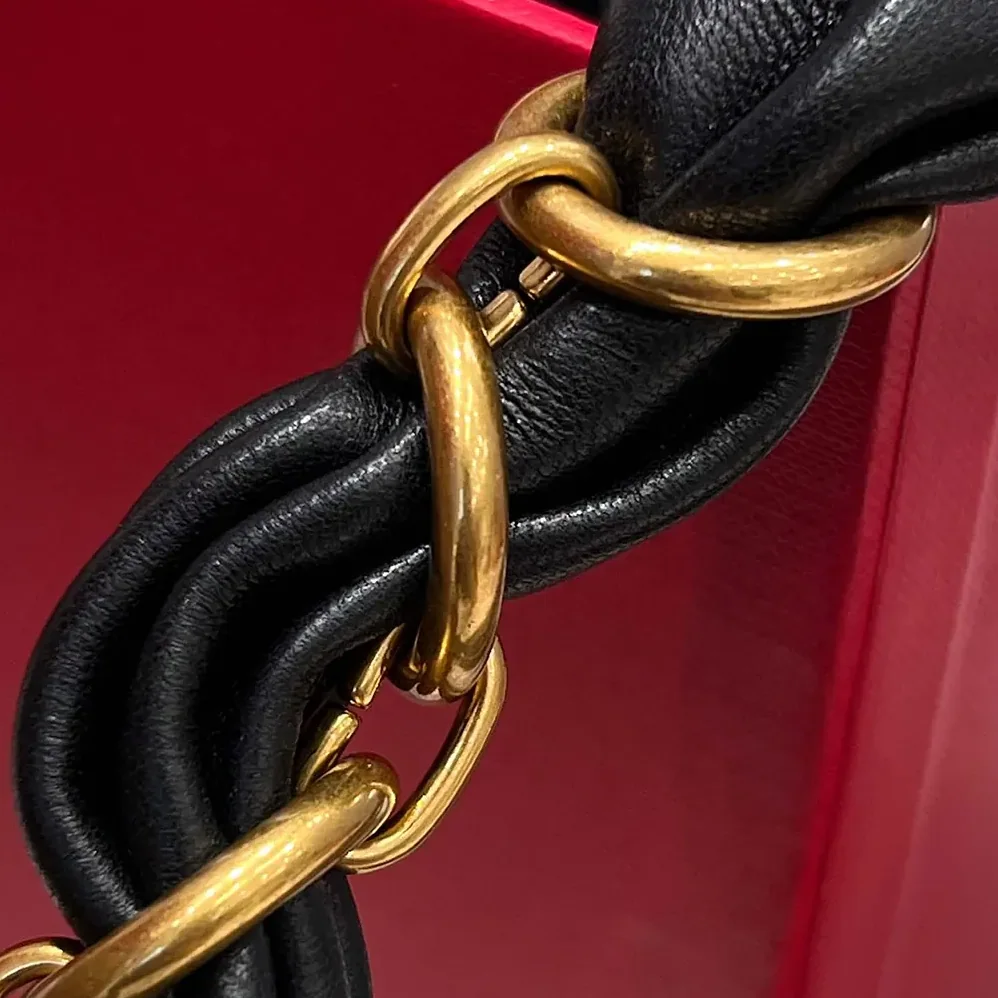 Saint Laurent YSL Amalia Mini Hobo In Lambskin Black for Women Saint Laurent YSL Amalia Mini Hobo In Lambskin Black for Women