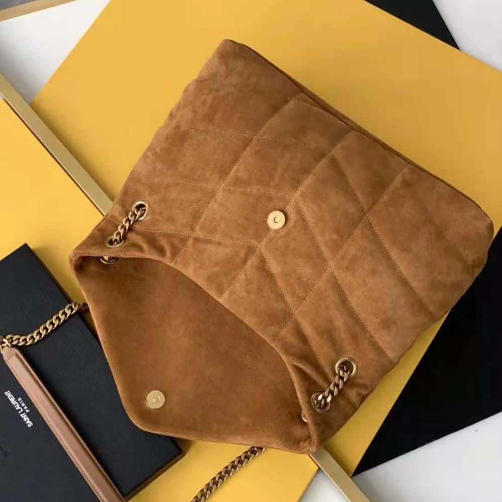 Saint Laurent YSL Puffer Small Bag in Quilted Suede for Women Saint Laurent YSL Puffer Small Bag in Quilted Suede for Women