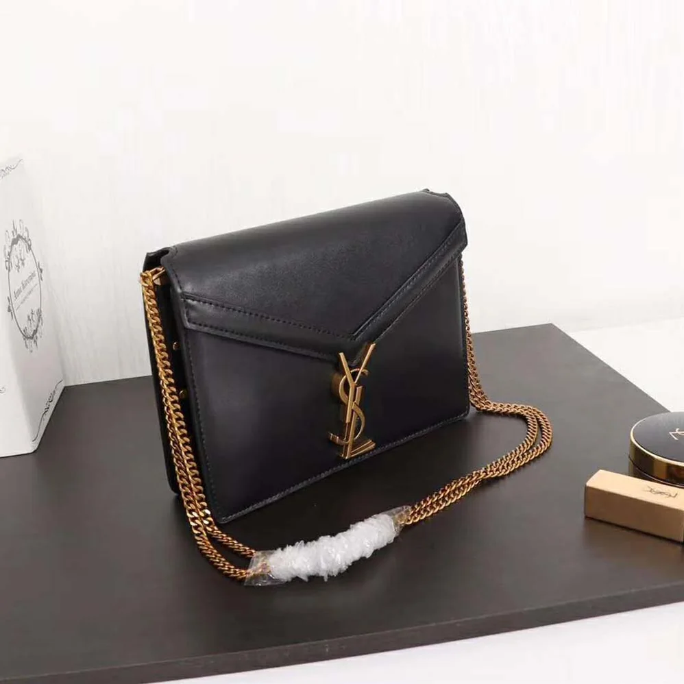 Saint Laurent YSL Cassandra Monogram Clasp Bag Smooth for Women in Black