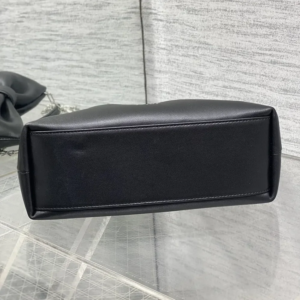 Dior Small Dior Bow Bag Black Lambskin for Women