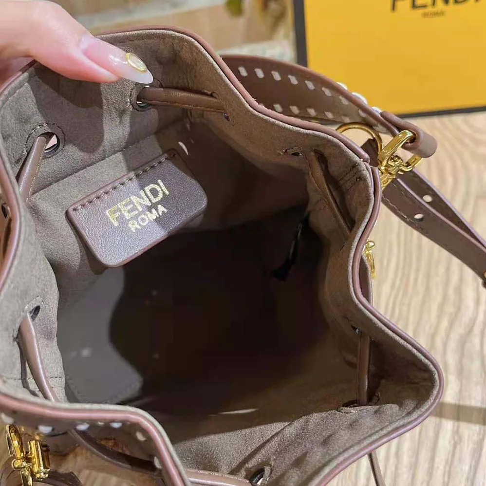 Fendi Mon Tresor Mini for Women in Bag in Brown Sheepskin Fendi Mon Tresor Mini for Women in Bag in Brown Sheepskin