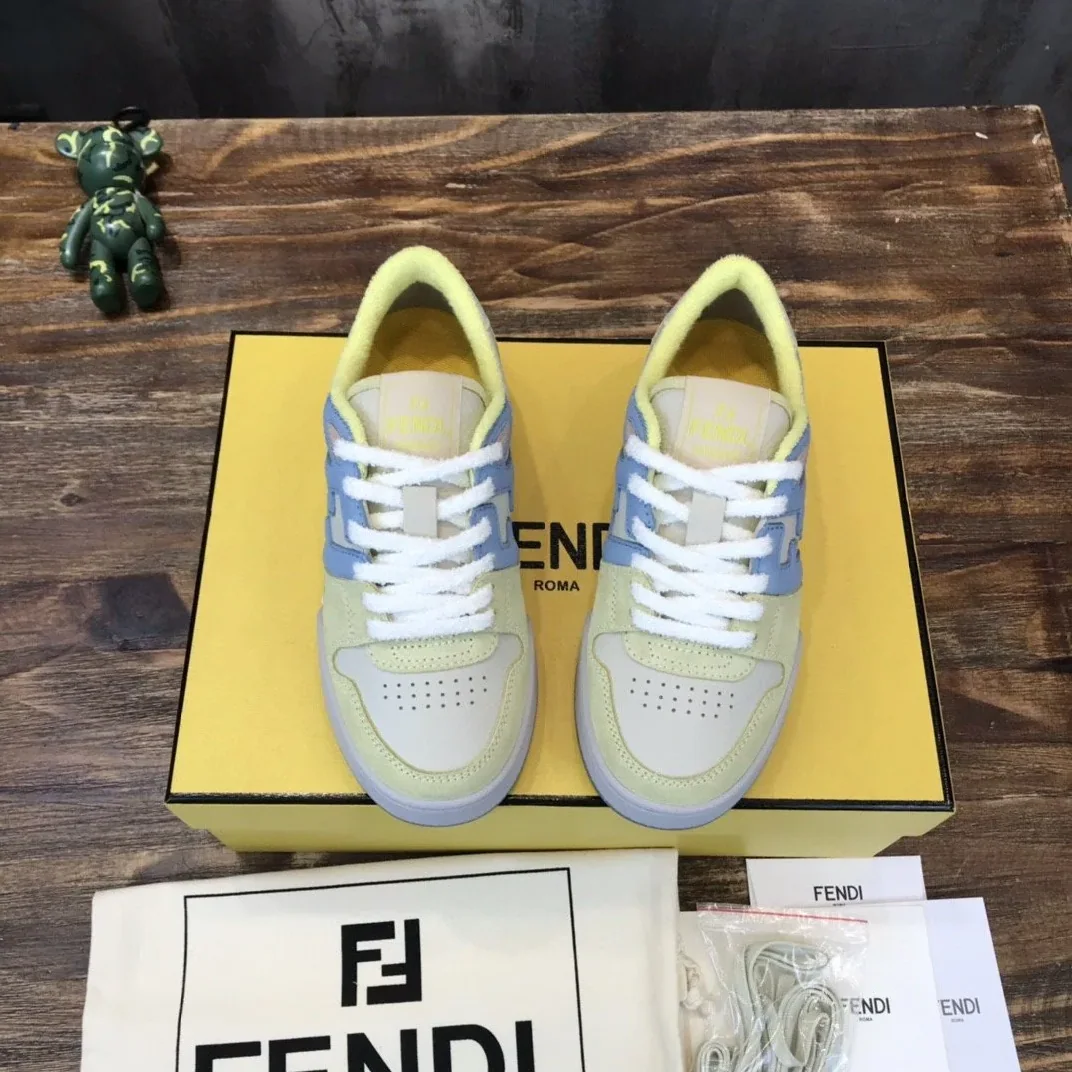 Fendi Match Low Tops Sneakers Yellow 7E1493AI1NF1H1F