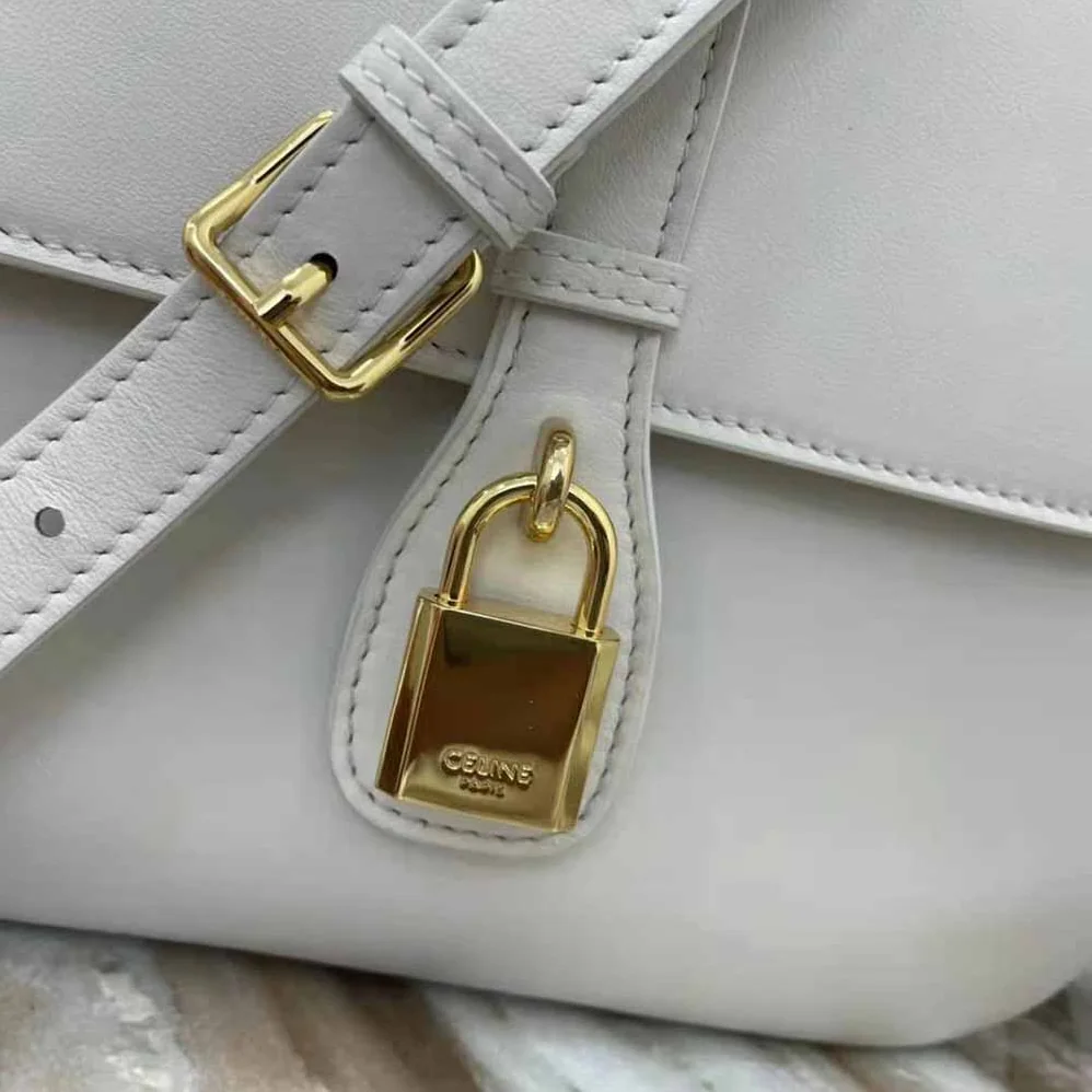 Celine Medium Tabou in Smooth Calfskin for Women in White