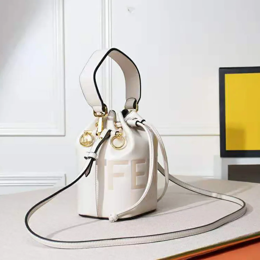 Fendi Mon Tresor Leather Mini Bag for Women in White Fendi Mon Tresor Leather Mini Bag for Women in White