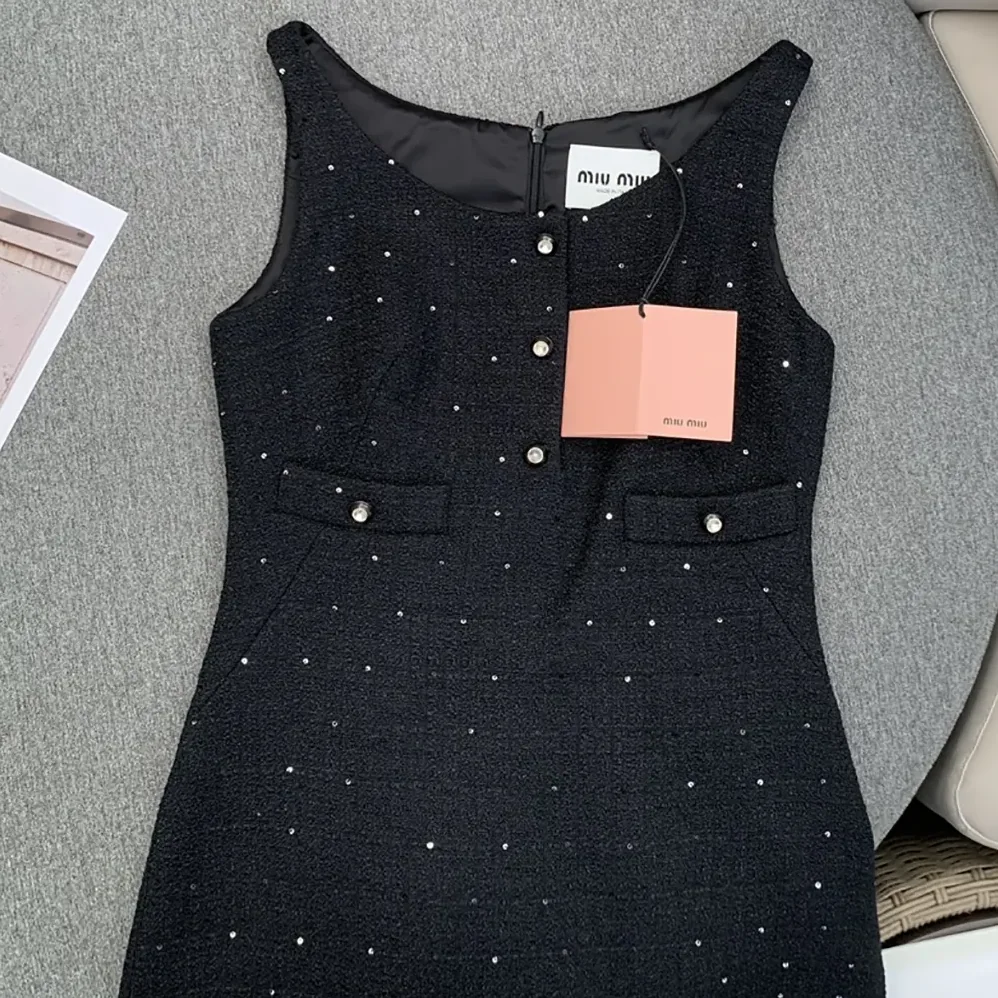 Miu Miu Sequined Bouclé Mini-dress MF5216_135O_F0002_S_OOO for Women Miu Miu Sequined Bouclé Mini-dress MF5216_135O_F0002_S_OOO for Women