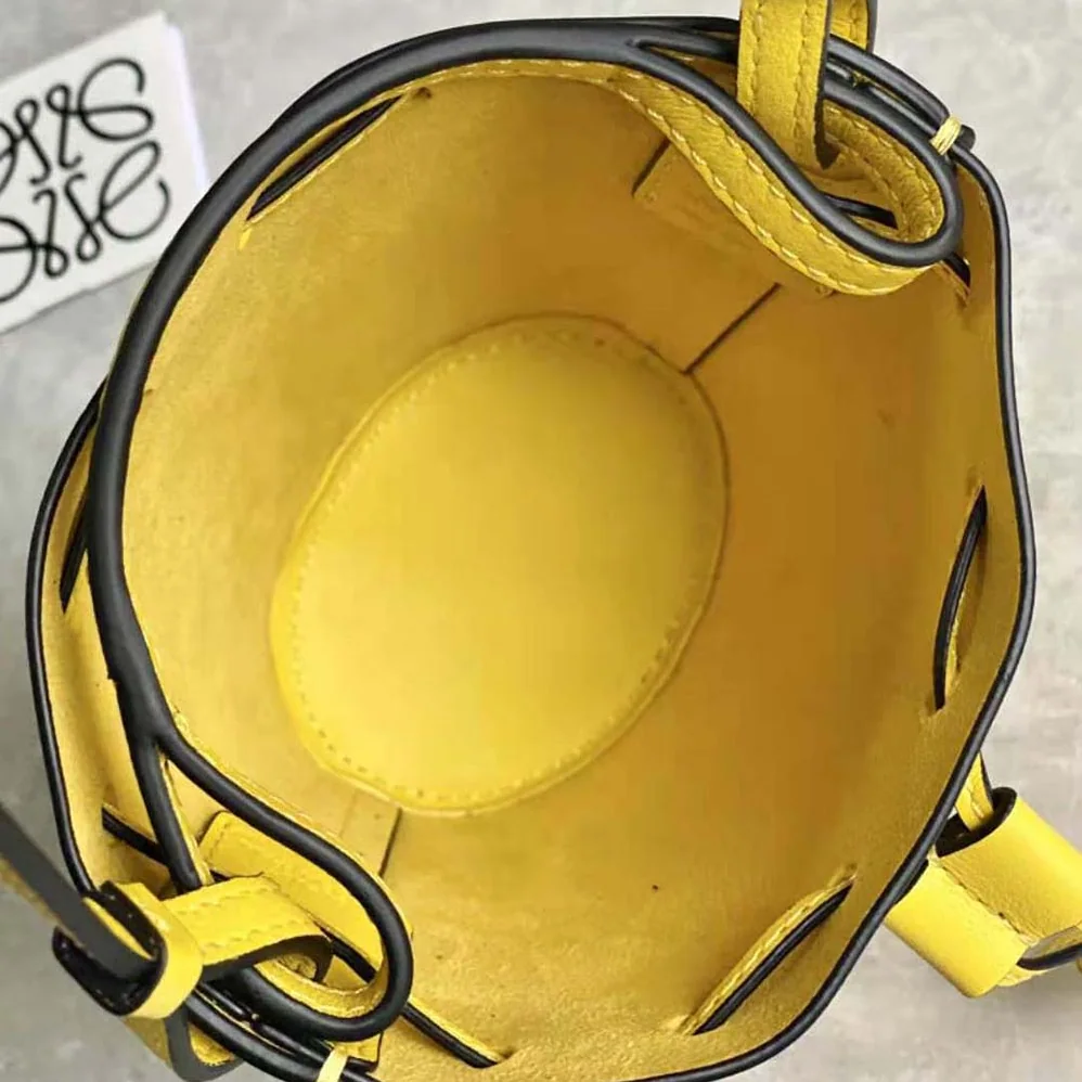 Loewe Nano Balloon Bag in Nappa and Calfskin for Women in Yellow