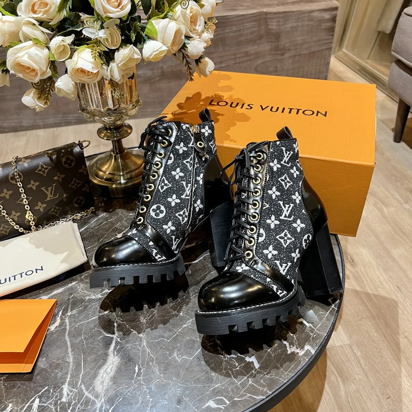 Louis Vuitton Star Trail Ankle Boots Black for Women Louis Vuitton Star Trail Ankle Boots Black for Women