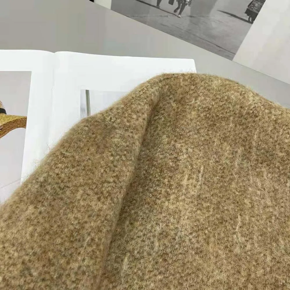 Celine Oversized Cardigan in Alpaca Wool for Women in Brown