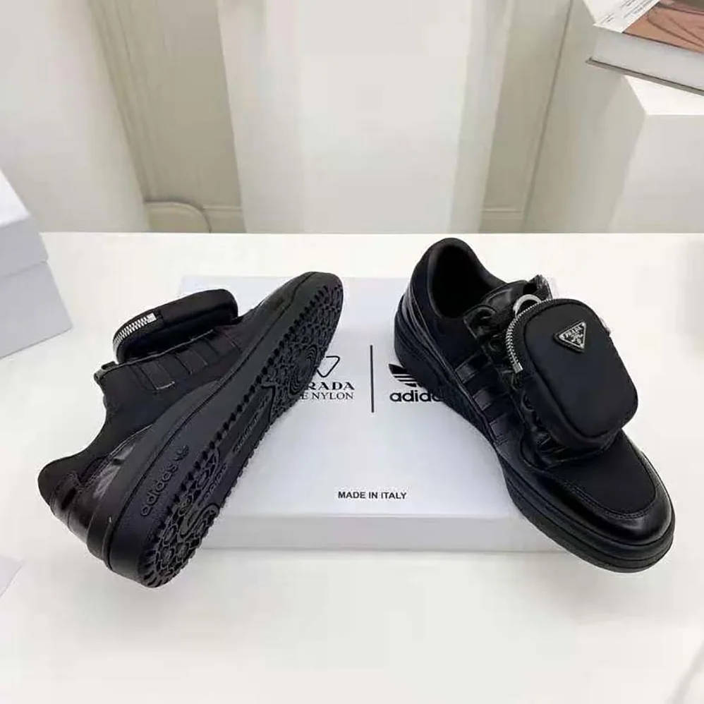 Prada Adidas for Prada Re-Nylon Forum Sneakers for Women in Black Prada Adidas for Prada Re-Nylon Forum Sneakers for Women in Black