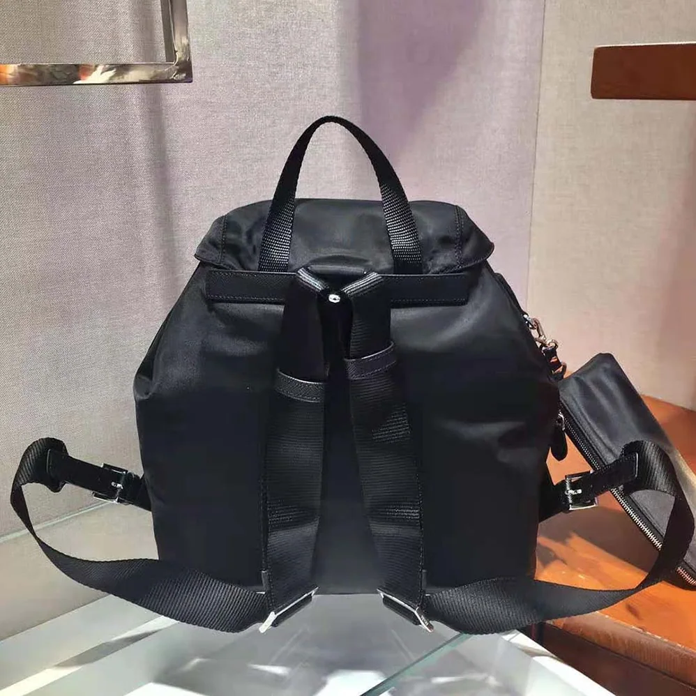 Prada Medium Nylon Backpack for Women in Black Prada Medium Nylon Backpack for Women in Black
