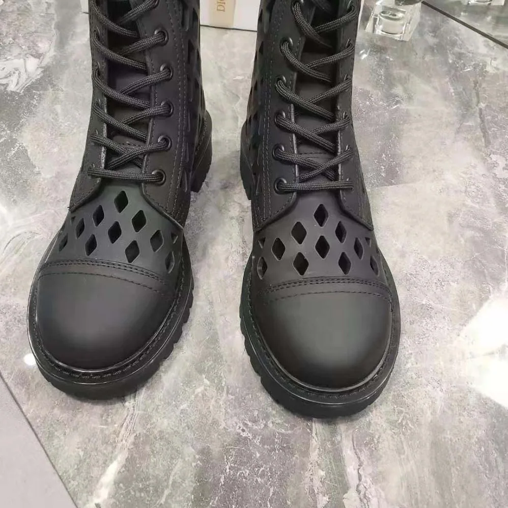 Dior D-Trap Boot Black Matte Calfskin for Women