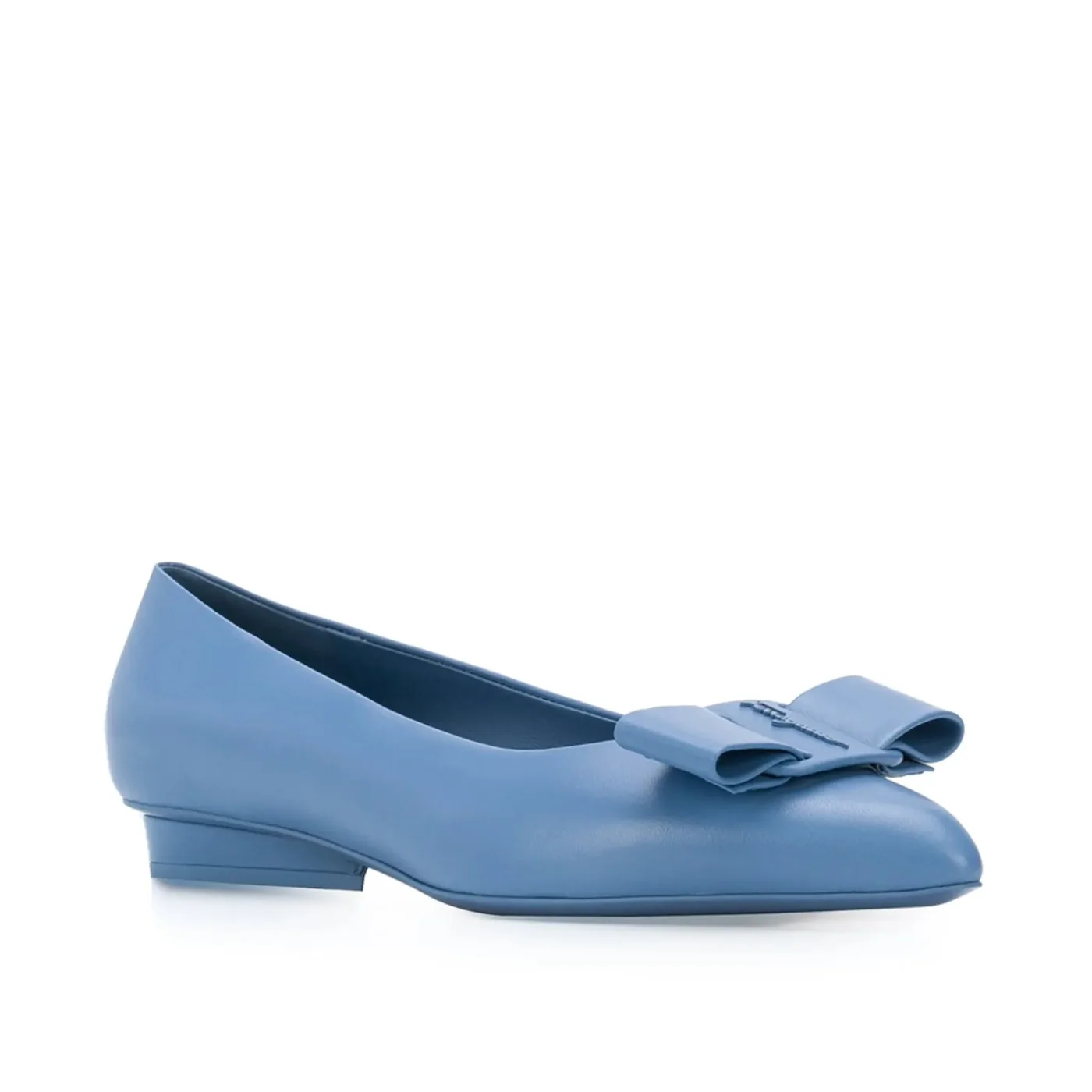 Ferragamo Viva Ballet Flats Blue 01R252 Ferragamo Viva Ballet Flats Blue 01R252