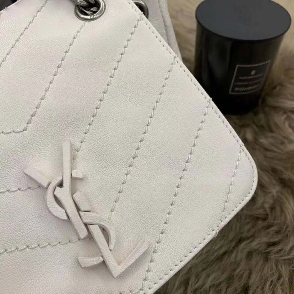 Saint Laurent YSL Nolita Small Bag Vintage Leather for Women in White