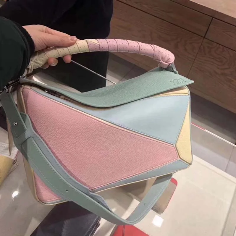 Loewe Puzzle Wrap Bag Multicolor in Calfskin for Women