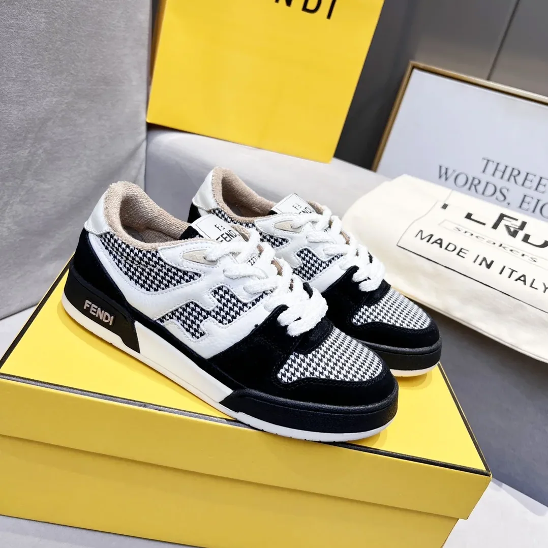Fendi FD Fendi Match Low Tops Sneakers Black Fendi FD Fendi Match Low Tops Sneakers Black