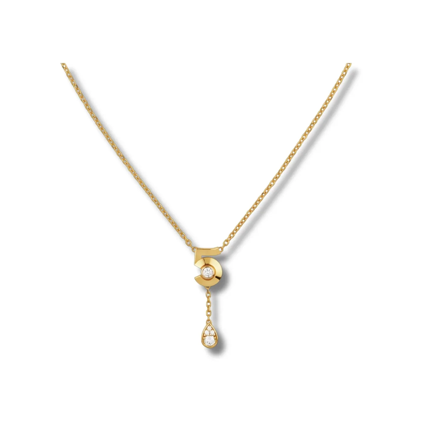 Chanel Extrait De N°5 Necklace Yellow Gold