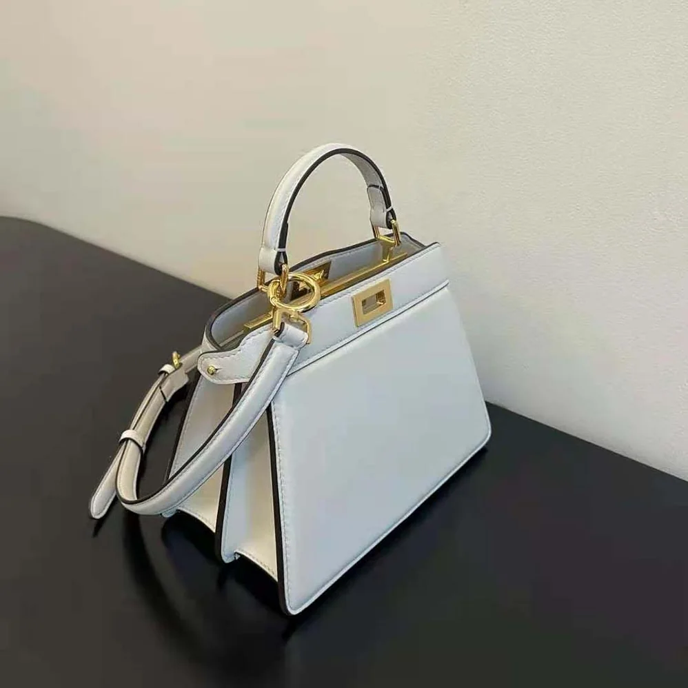 Fendi Peekaboo ISeeU Petite White Padded Nappa Leather Bag for Women Fendi Peekaboo ISeeU Petite White Padded Nappa Leather Bag for Women