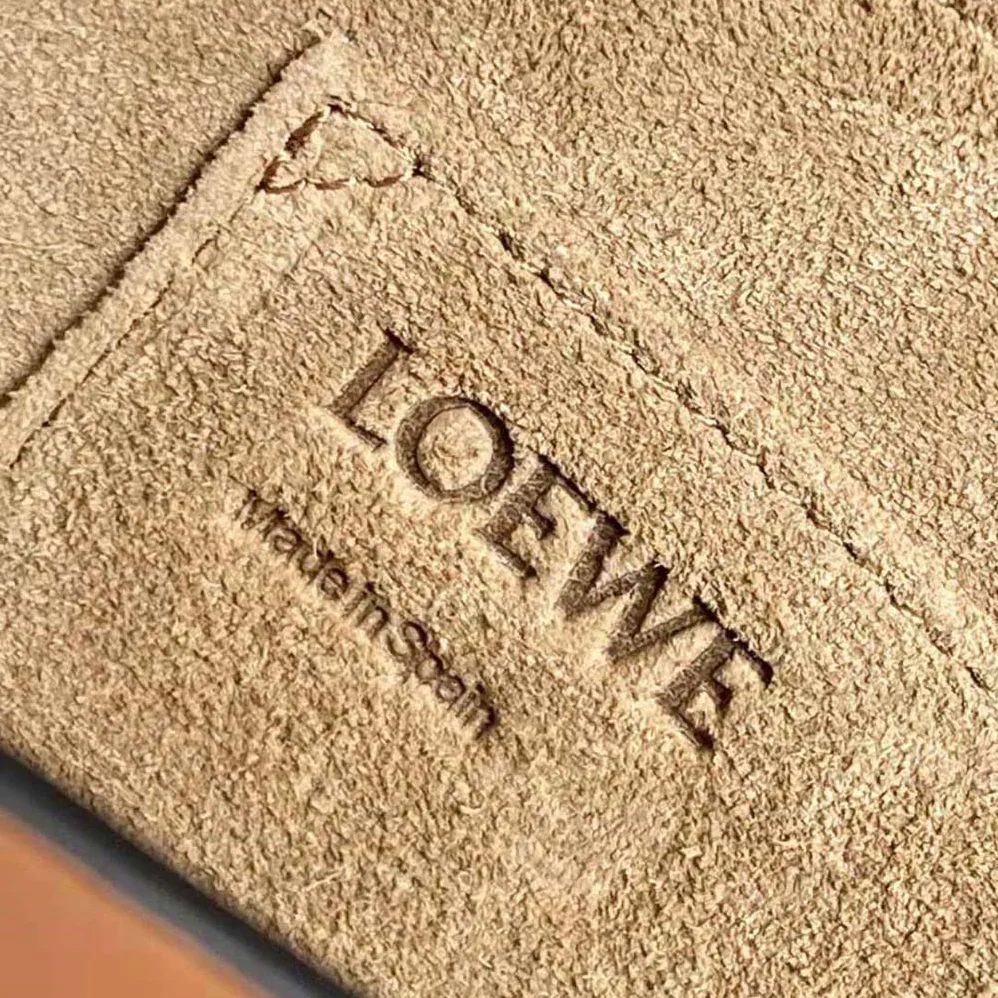 Loewe Small Gate Bag in Soft Calfskin and Jacquard for Women in Brown Loewe Small Gate Bag in Soft Calfskin and Jacquard for Women in Brown