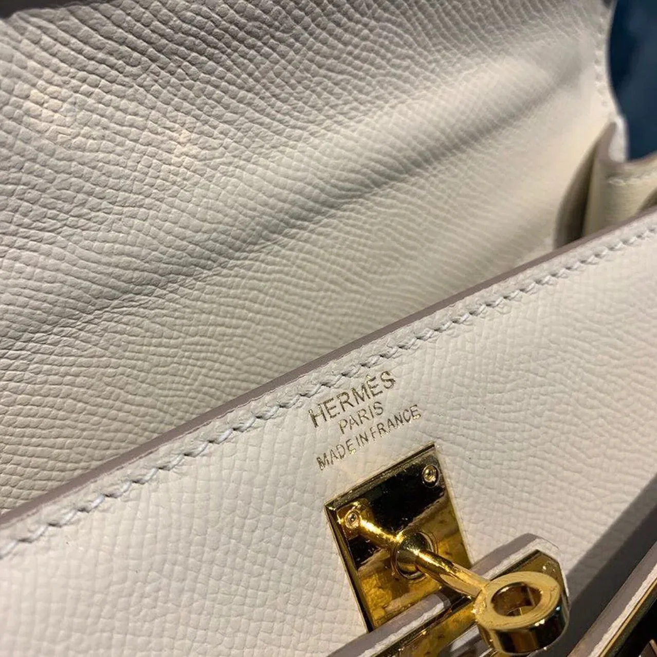 Hermes Kelly Craie Gold Toned Hardware /