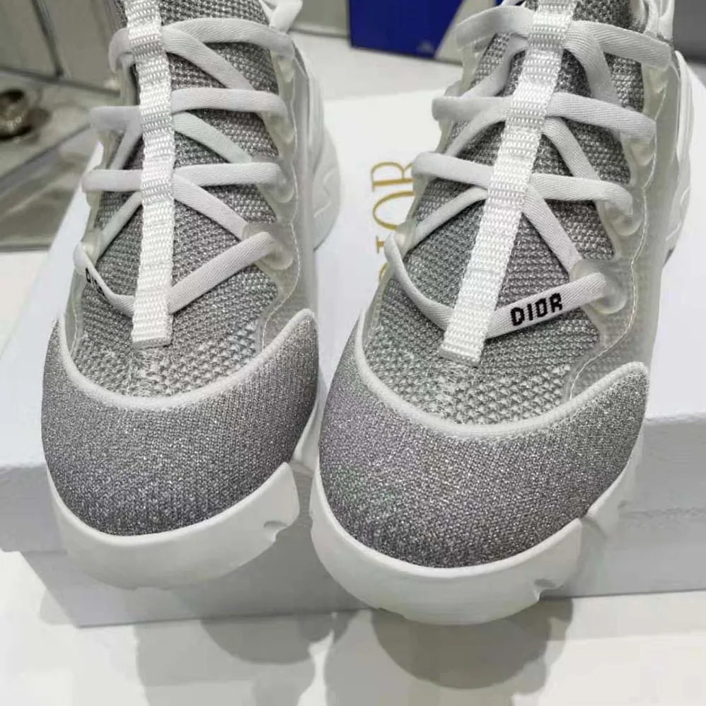 Dior D-Connect Sneaker Silver for Women in Tone Laminated Mesh