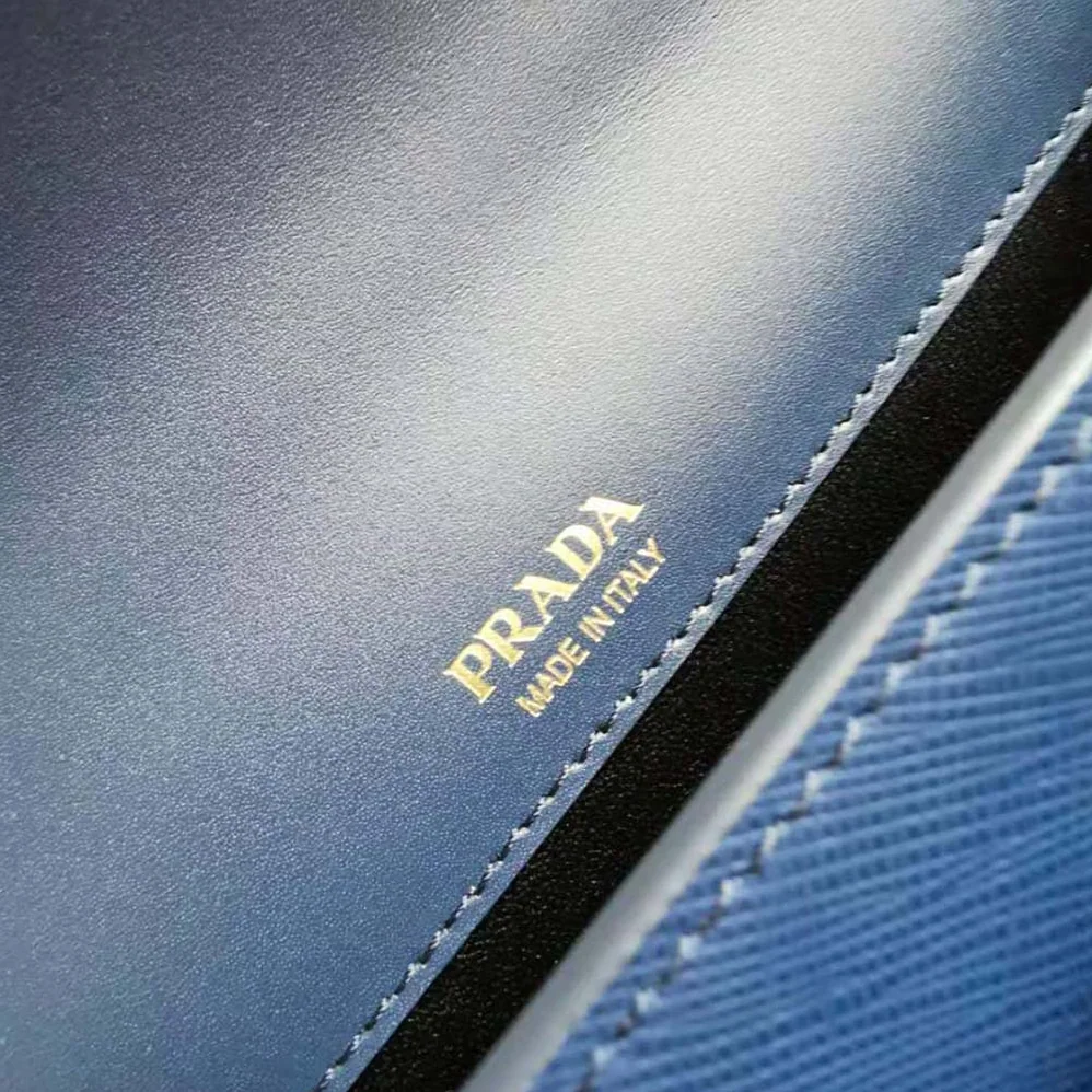 Prada Ladies Saffiano Leather Mini Bag in Navy