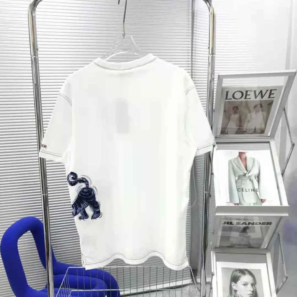 Dior Dior and Kenny Scharf T-shirt Relaxed Fit White Cotton Jersey for Men Dior Dior and Kenny Scharf T-shirt Relaxed Fit White Cotton Jersey for Men
